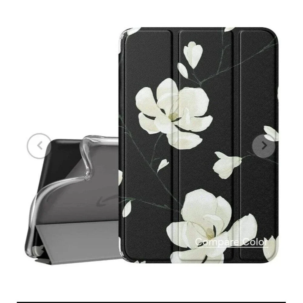 Brand New Beautiful black & white magnolia Moko Case for Fire 7